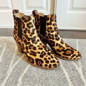 Madewell The Laura Chelsea Bootie in Spotted Calf Hair